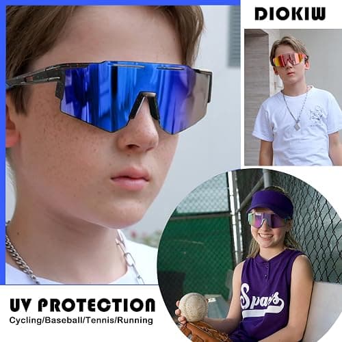 DioKiw Polarized Kids Sunglasses Youth Softball Cycling Sports Sun Glasses Boys Girls UV400 Protection Goggles thumbnail 3