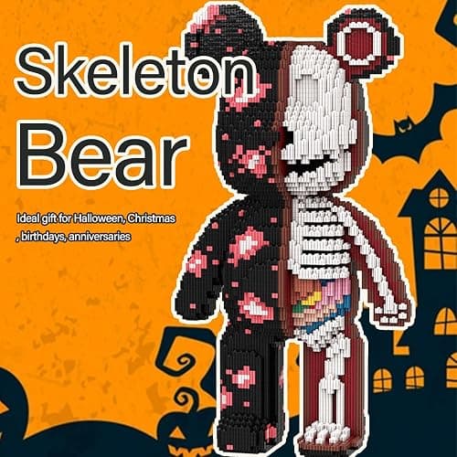 DAHONPA Animal Graffiti Skeleton Bear Micro Building Blocks Set（7220PCS）, Gift for Adults and Kids thumbnail 6