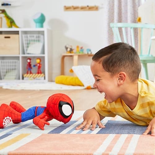 Spidey and his Amazing Friends Marvel Dance 'N Crawl Spidey, Interactive Plush Toy with 20 Phrases & Sounds, 2 Songs, Super Hero Toys for Kids 3 & Up thumbnail 8