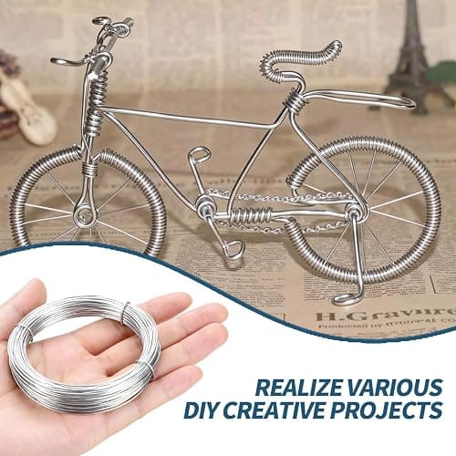18 Gauge Aluminum Craft Wire,98 Ft Silver Metal Wire for Jewelry Making and DIY Projects，Bendable Metal Wire for Arts, Crafts, and Christmas Ornaments thumbnail 4