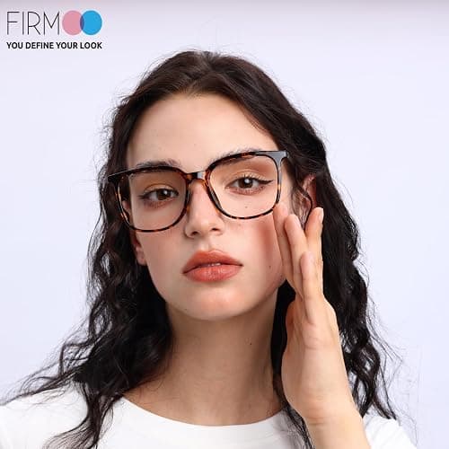 Firmoo Oversized Blue Light Blocking Glasses for Women/Men, Large Square Frame Computer Glasses for Screens thumbnail 2