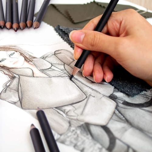 MARKART Professional Drawing Sketching Pencil Set - 14 Pieces,Graphite,(12B - 4H), Ideal for Drawing Art, Sketching, Shading, Artist Pencils for Beginners & Pro Artists thumbnail 8