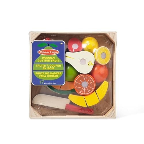 Melissa & Doug Cutting Fruit Set - Wooden Play Food Kitchen Accessory, Multi - Pretend Play Accessories, Wooden Cutting Fruit Toys For Toddlers And Kids Ages 3+ - One Size thumbnail 3