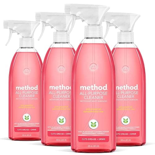 Method All-Purpose Cleaner Spray, Pink Grapefruit, Perfect for Most Counters, Tiles and More, 28 Fl Oz, (Pack of 4) - Image 1