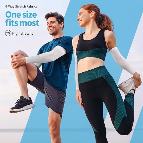 YESLIFE UV Sun Protection Arm Sleeves for Men & Women,UPF 50 Cooling Sports Sleeve thumbnail 6