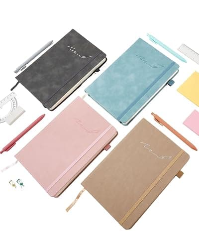 Soul Projekt A5 Notebook Beige, Lined 360 pages Journal Note books for Women and Men, Bullet A5 Notepad with Elastic Closure and Pen Loop, Travelers Hardback Notebook, University Study Essential Diary thumbnail 6