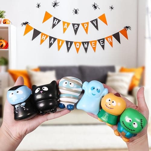 New 6 Packs-Halloween Squishies Toys Slow Rising Party Favors:Pumpkin,Zombie,Black Cat,Mummy,Vampire,Ghost Halloween Treat Bag Classroom Prizes,Stress Relief Toys for Kids Toddlers Gift thumbnail 2