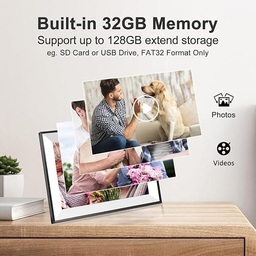 Frameo Digital Picture Frame 10.1 Inch Smart WiFi Digital Photo Frame, IPS Touch Screen, 32GB, Electronic Slideshow, Load from Phone App, Auto-Rotate, for Grandparents & Mothers Day thumbnail 6