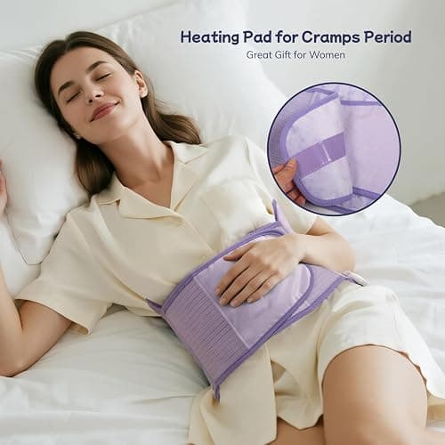 Heating Pad for Period Cramps, Upgraded Wrap Heating Pad for Back Pain Relief, Large 12''x 24''Heat Pad +26" Belt Adjustable 4 Timer 6 Heat Level Auto Shut Off, Christmas Birthday Gifts for Women Mom thumbnail 4