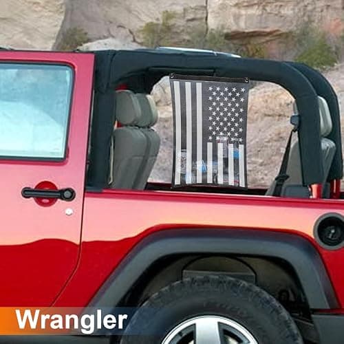 Telimocy UTV ATV Mesh Trash Bag,Universal UTV Trash Storage Sack Compatible With Polaris RZR,Can-Am,CFmoto,Teryx,Kawasaki,Golf Cart,Arctic Cat (American Flag) thumbnail 8
