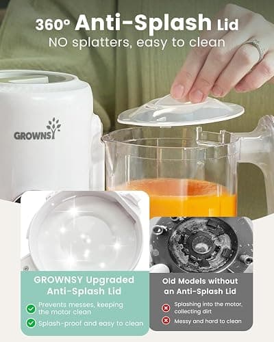 GROWNSY Baby Food Maker with Steam Basket, One Step Baby Food Processor Steamer Puree Blender Grinder Mills Machine, Auto Cooking Grinding and Sterili-zing for Healthy Homemade Baby Food, BPA-Free thumbnail 7