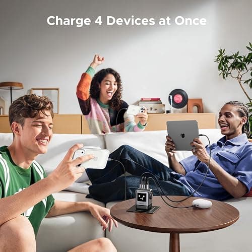 UGREEN Uno 100W USB C Charger, 4-Port GaN Fast Charger with LED Screen, Tech Gifts for Men Women, for MacBook Pro/Air 2025, iPad Pro, iPhone 17/16, Galaxy S25/S24, Pixel 10/9, Steam Deck, ROG Ally thumbnail 4