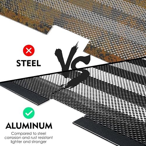Xprite Aluminum Alloy Grill Insert Mesh with Black & White America U.S Flag Compatible with 2007-2018 Jeep Wrangler JK Stock Grille thumbnail 2