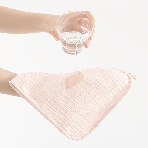 Susurration Muslin Burp Cloths, Soft Baby Burping Cloths for Unisex Boys and Girls, Newborn Essentials Large Extra Absorbent Washcloths, 20x10in, 6 Pack thumbnail 6