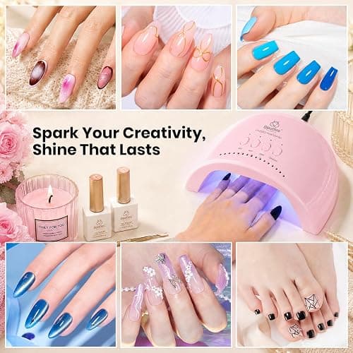 Beetles UV Nail Lamp with 3 Timer Smart Sensor UV Light for Gel Nails Pink | Nail Light 30/60/120s Timer Fast Curing One Hand or One Foot LED Nail Lamp for UV LED Gel Nails Art DIY Salon Nails Dryer thumbnail 9