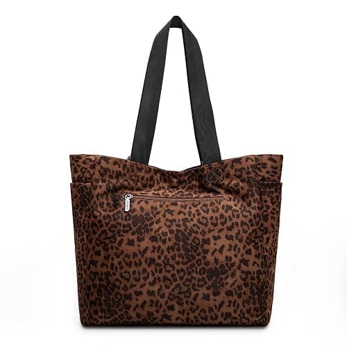 Montana West Wrangler Large Tote Bag for Women Designer Leopard Print Purse for Travel Work Gym thumbnail 6