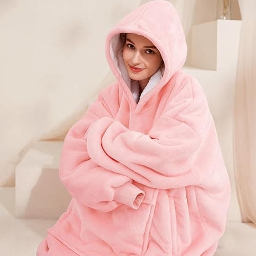 Narecte Cozy Oversized Blanket Hoodie Wearable Blanket Adults Soft Hooded Blanket Hoodie Birthday Gifts for Women Christmas thumbnail 5