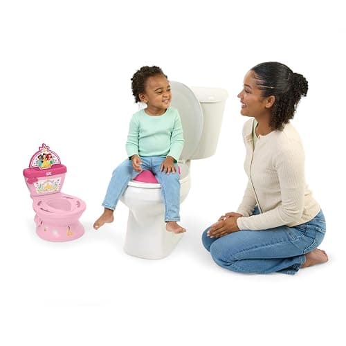 Bright Starts Disney Junior Princess My Size Potty Training Toilet, Toddler Potty Chair with Flushing & Cheering Sounds, Removable Seat with Splash Guard & Handles, Ages 18+ Months, Up to 50 lbs thumbnail 10