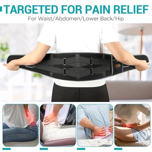 Comfytemp Cordless Heating Pad with Massager for Back Pain Relief, Portable Lower Back Massager FSA Eligible HSA Rechargeable, Birthday Christmas Gifts for Women Men Mom Dad Seniors 3 Heat 30 Auto-Off thumbnail 4