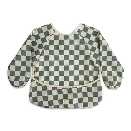 mushie Long Sleeve Baby Bib | Water Resistant Adjustable Fit for Ages 6-24 Months thumbnail 4