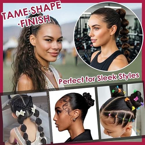 Melous Hair Wax Stick with Slick Back Hair Brush Set for Flyaways, Teasing Boar Bristle Brush, Edge Hair Brushes, Volume Comb, Rat Tail Comb for Girls, Kids, Women & Men thumbnail 5