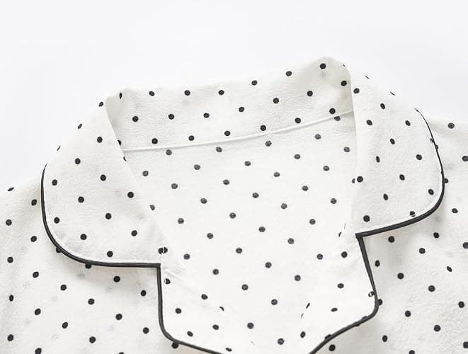 Hupohoi Big Girls Button Down Pajama Set 3pcs Crepe Fabric Sleepwear Nighty | Soft, Comfy, Breathable, Thin Cool Fabric, 3PCS for Girls age 6-17 Years, Cute Patterns Design, Home Wear & Party & Present thumbnail 2