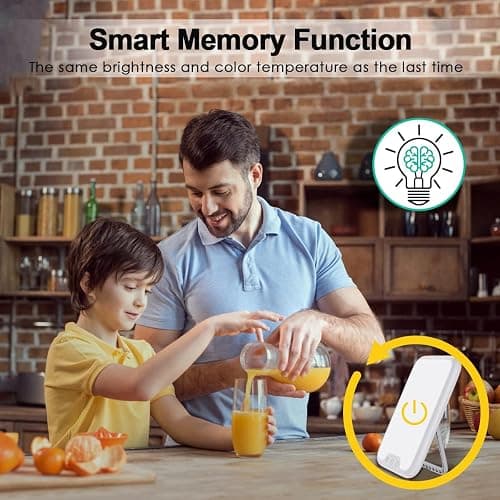 VTHW Tageslichtlampe, 10000 Lux Lichttherapielampe mit Memory Funktion, 4 Timer, 3 Lichtfarben Sonnenlicht Lampe mit Knopf-Steuerung, Stufenlosem Dimmen, 90° Halterung, für Hause/Büro thumbnail 5