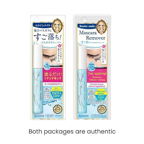 HEROINE MAKE by KISSME Volumizing Waterproof Mascara Volume & Length with Curvy Brush by Defining Fiber for Long-lasting Natural Eyelash Look + Gentle Mascara Remover Oil Free, 2 Set - 2Set-Volume Mascara+Mascara Remover thumbnail 3