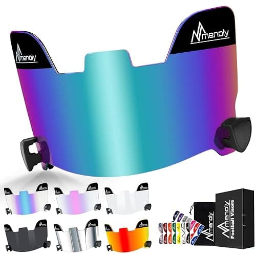 MENOLY Football Visor, Youth Football Helmet Viosor, Scratch Resistant, UV Block, Facial Protection Visor for Football Helmet - Image 1
