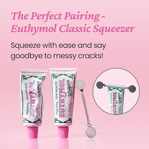 EUTHYMOL Whitening Toothpaste, Stain Removal in 2 Weeks | 3.7 fl oz | Whitening Toothpaste for sensitive Gum & Teeth, Stain Removal in 2 Weeks, Bad Breath, Cavity Prevention, Aluminum Tube thumbnail 6