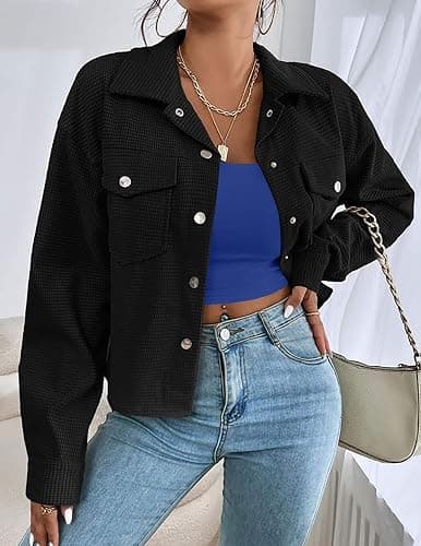 Ekouaer Long Sleeve Crop Tops for Women Scroop Neck Lightweight Basic Base Layer Thermal Undershirts Shirts thumbnail 5