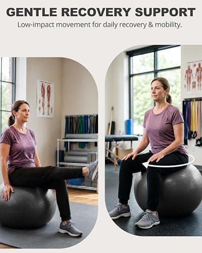 Trideer Yoga Ball for Exercise, Daily Stretching, Pilates, Core & Balance Training, Stability Ball for Pregnancy & Birthing Prep, Physical Therapy, Office Chair for Active Sitting, Quick Pump Included thumbnail 8