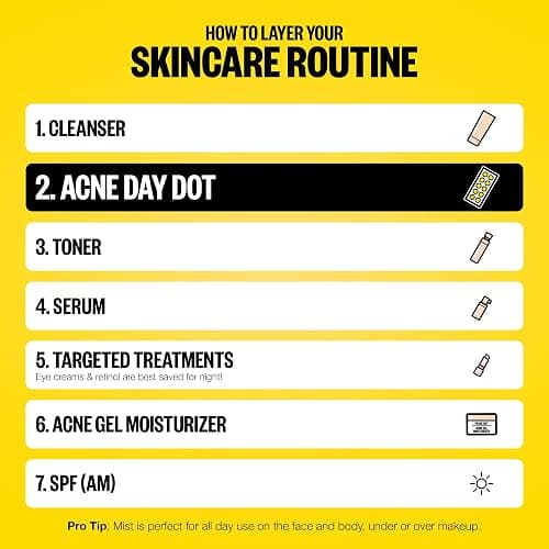 PEACE OUT Acne Day Dot, Sheer Acne Healing Dots, Virtually Invisible Wear, Hydrocolloid Pimple Patches Helps Clear Blemishes Quickly with Encapsulated Salicylic Acid, Retinol & Aloe Vera, 20 dots thumbnail 9