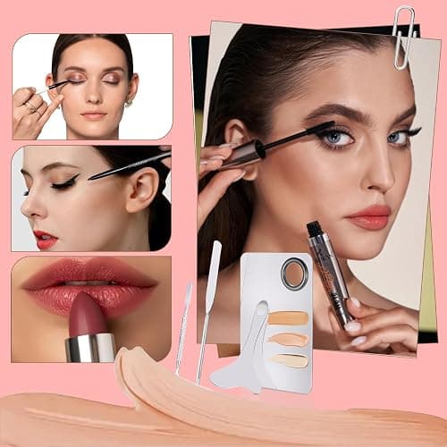 4 Pcs Makeup Spatula Set, Stainless Steel Cosmetic Makeup Palette, Korean Mixing Palette Foundation Cosmetic Skin Care Tool thumbnail 6