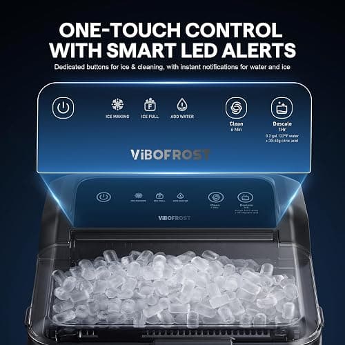 Nugget Ice Maker Countertop, Soft Chewable Pellet Ice, 35lbs/Day | Stainless Steel Ice Maker Ready in 6 Mins with Touch Screen, Auto Ice Drop, Self-Cleaning, Scoop Included for Kitchen Office thumbnail 6