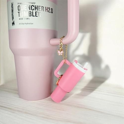 ERTUNA Mini Tumbler Keychain Accessories for Stanley Cup, 2 Way Cute Charms Chapstick Lip Balm Holder for Women Purse Handbag thumbnail 3
