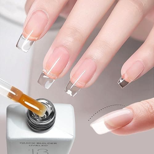 CANNI Builder Nail Gel Polish, 8 in 1 Clear Builder for Nails Strengthener Gel Polish Thickening Extension for Beginners DIY Home Salon Manicure thumbnail 3