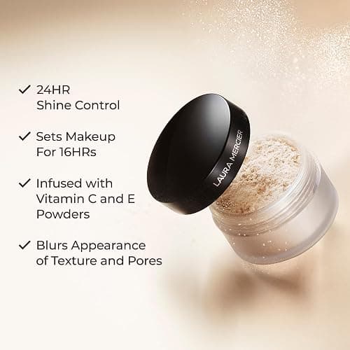 Laura Mercier Translucent Loose Setting Powder, 24HR Shine Control, Soft Matte Finish, Long-Lasting Wear, Normal to Oily Skin, 4 Shades for Virtually All Skin Tones, Artistry Icons Set thumbnail 4