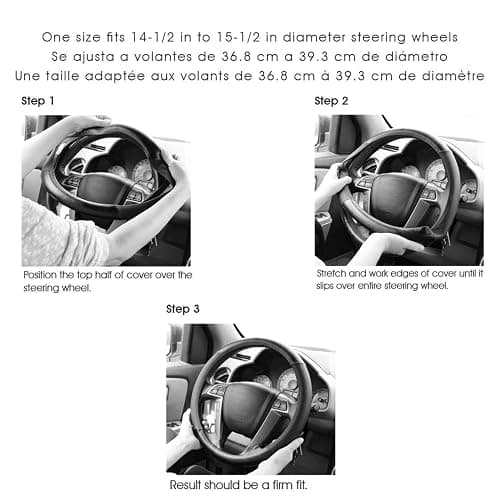 Follicomfy Fluffy Zebra Plush Steering Wheel Cover for Women/Girls/Ladies, Soft Fur Steering Cover for Winter Warm, Universal 15 inch, Black White thumbnail 5