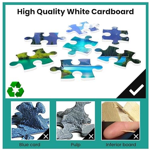500 Pieces Puzzles for Adult Jigsaw Puzzle 500 Piece Puzzle Children Elderly Puzzle Mountain Forest Lake Puzzles Gift for Mom Dad Family Friend Family Activity Games Home Decor Wall Art 20.5x15IN thumbnail 3