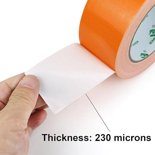 BOMEI PACK Orange 2inch x 20yds Sticky Duct Tape Heavy Duty Strong Industrial Color Duct Tapeor Packing and Repairing 2 Pack thumbnail 3