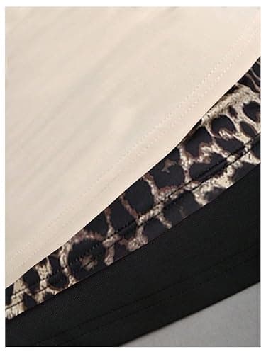 SweatyRocks Women's 3 Pack Tank Tops Camo Leopard Print Square Neck Sleeveless Summer Fitted Tops thumbnail 4