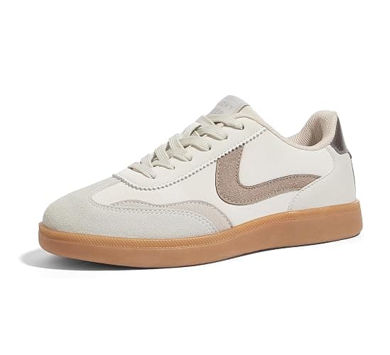 LUCKY STEP Women's Retro Fashion Sneakers Classic Casual Walking Shoes Non Slip Comfort Skate Shoes - Image 1