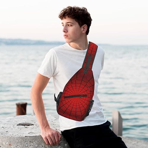 YOZIRIBO Spider Web Sling Bag for Men Women, Crossbody Backpack Purse Chest Daypack Shoulder Bag for Sports Hiking Running Travel thumbnail 6