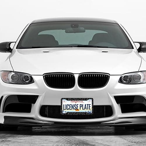 Black Leopard Print License Plate Frame - Leopard Personalise License Plate Holder, Rust-Proof Stainless Steel Waterproof Car Decorative Tag Frame for Standard Us 12x6 Inch thumbnail 6