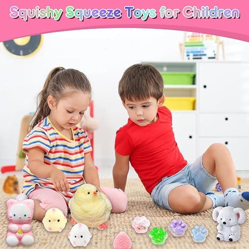 Taba Squishy 21Pack, Fufu Squishies Stress Relief Sensory Gift Set Silicone Toys for Kids and Adults Party Favors, Birthday Gifts, Christmas Stocking Stuffers thumbnail 2