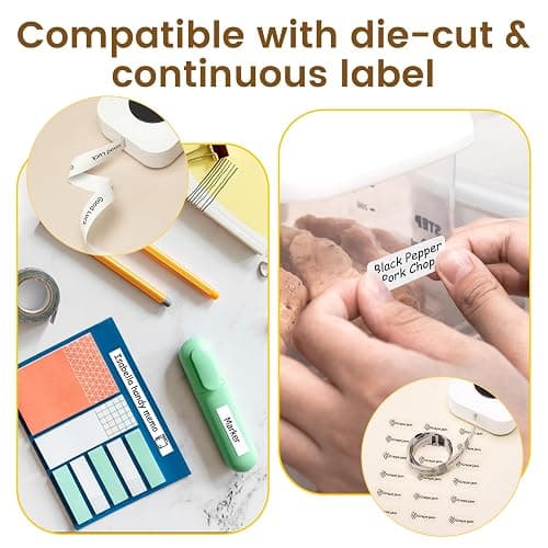 Phomemo D30 Mini Bluetooth Label Maker Machine Small Portable Label Printer | Small Lael Printer No Ink Wireless, Household & Classroom Essentials for Home, Office, School & Small Business thumbnail 4