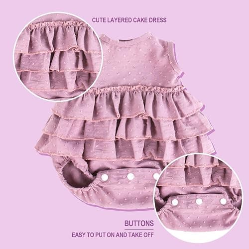 Aori Lifelike Baby Dolls Clothes 20 Inch Purple Dress Clothing Set for 17-20 in Realistic Newborn Doll Girls - Purple thumbnail 4