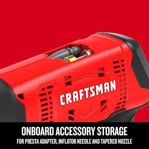 CRAFTSMAN V20 Air Compressor Portable, Cordless Tire Inflator, Up To 150 PSI Tire Pump, with Digital Pressure Gauge, Tool Only (CMCE521B) thumbnail 4