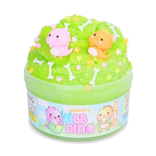 Peachybbies Slime Peachy’s Pets 4-Pack Mini-Bundle, BB Dino, Kitty Slumber Party, Pony Pasture, Raining Cats and Dogs, Includes Slime Activator, Sensory Toys for Kids, Made in USA thumbnail 2
